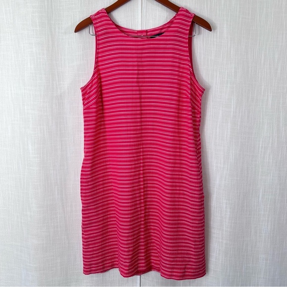 Tommy Hilfiger Striped Sleeveless Crew Neck Short Shift Dress Size 10 - Picture 3 of 12